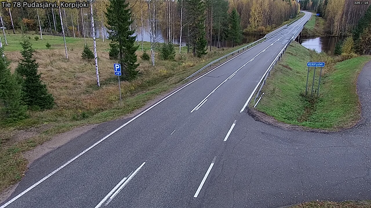 Weather Camera Image Road 78 Pudasjärvi, Korpijoki, Pudasjärvi, Pohjois-Pohjanmaa