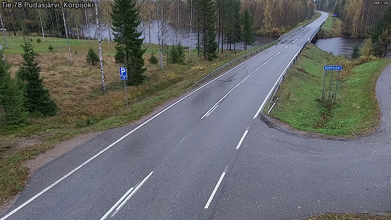 Weather Camera Image Väg 78 Pudasjärvi, Korpijoki, Pudasjärvi, Pohjois-Pohjanmaa