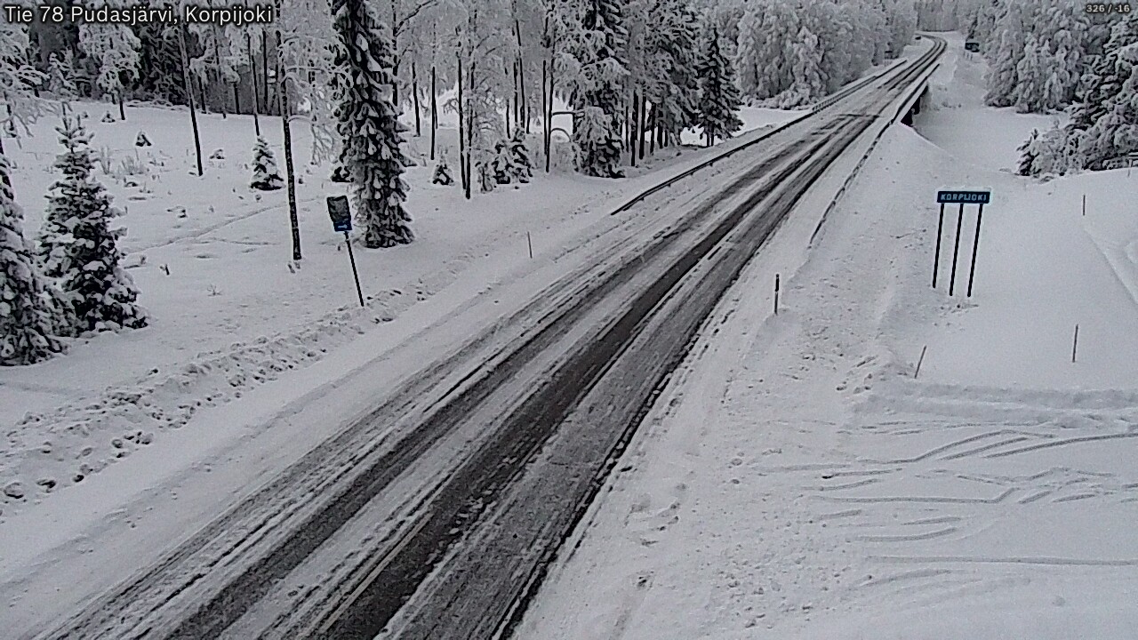 Kelikamerat Kuva Tie 78 Pudasjärvi, Korpijo, Pudasjärvi, Pohjois-Pohjanmaa