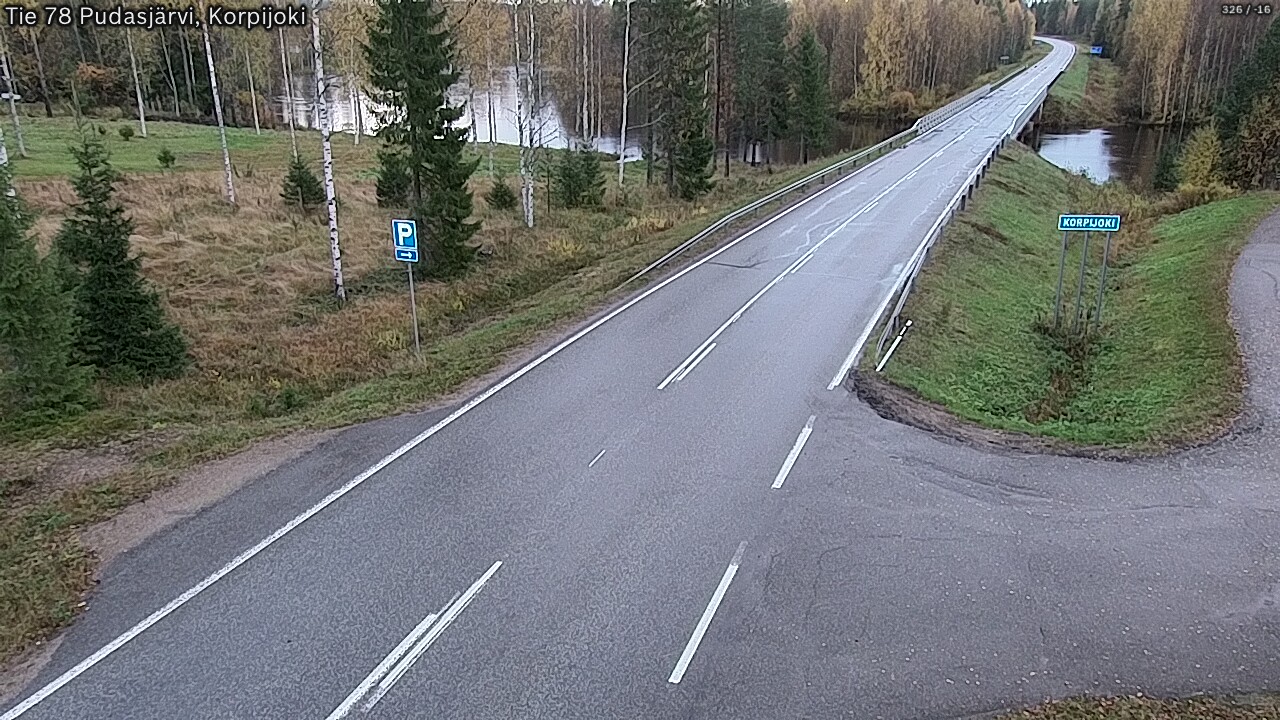 Weather Camera Image Road 78 Pudasjärvi, Korpijoki, Pudasjärvi, Pohjois-Pohjanmaa