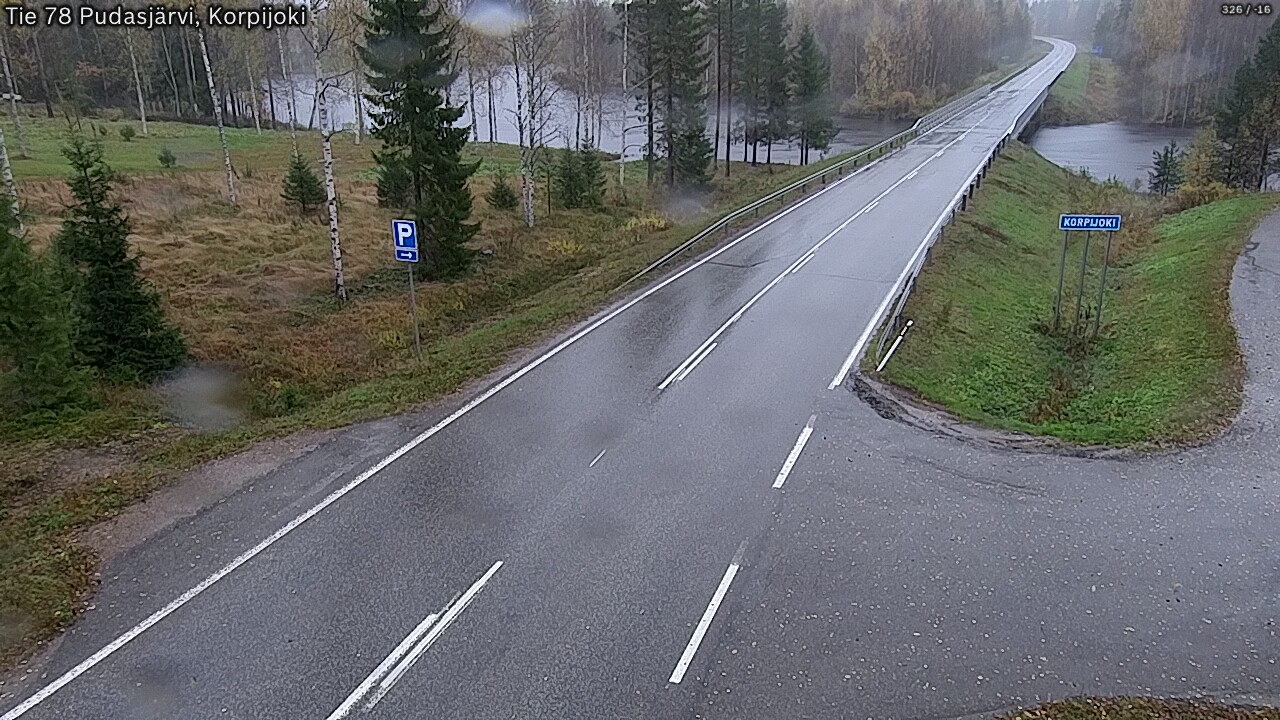 Weather Camera Image Väg 78 Pudasjärvi, Korpijoki, Pudasjärvi, Pohjois-Pohjanmaa