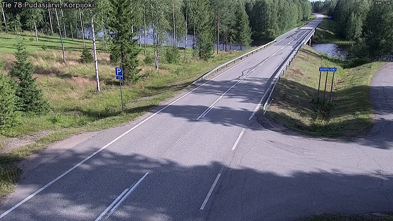 Weather Camera Image Road 78 Pudasjärvi, Korpijoki, Pudasjärvi, Pohjois-Pohjanmaa