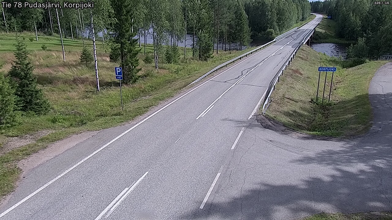 Weather Camera Image Väg 78 Pudasjärvi, Korpijoki, Pudasjärvi, Pohjois-Pohjanmaa