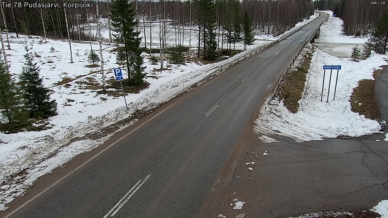 Kelikamerat Kuva Tie 78 Pudasjärvi, Korpijo, Pudasjärvi, Pohjois-Pohjanmaa