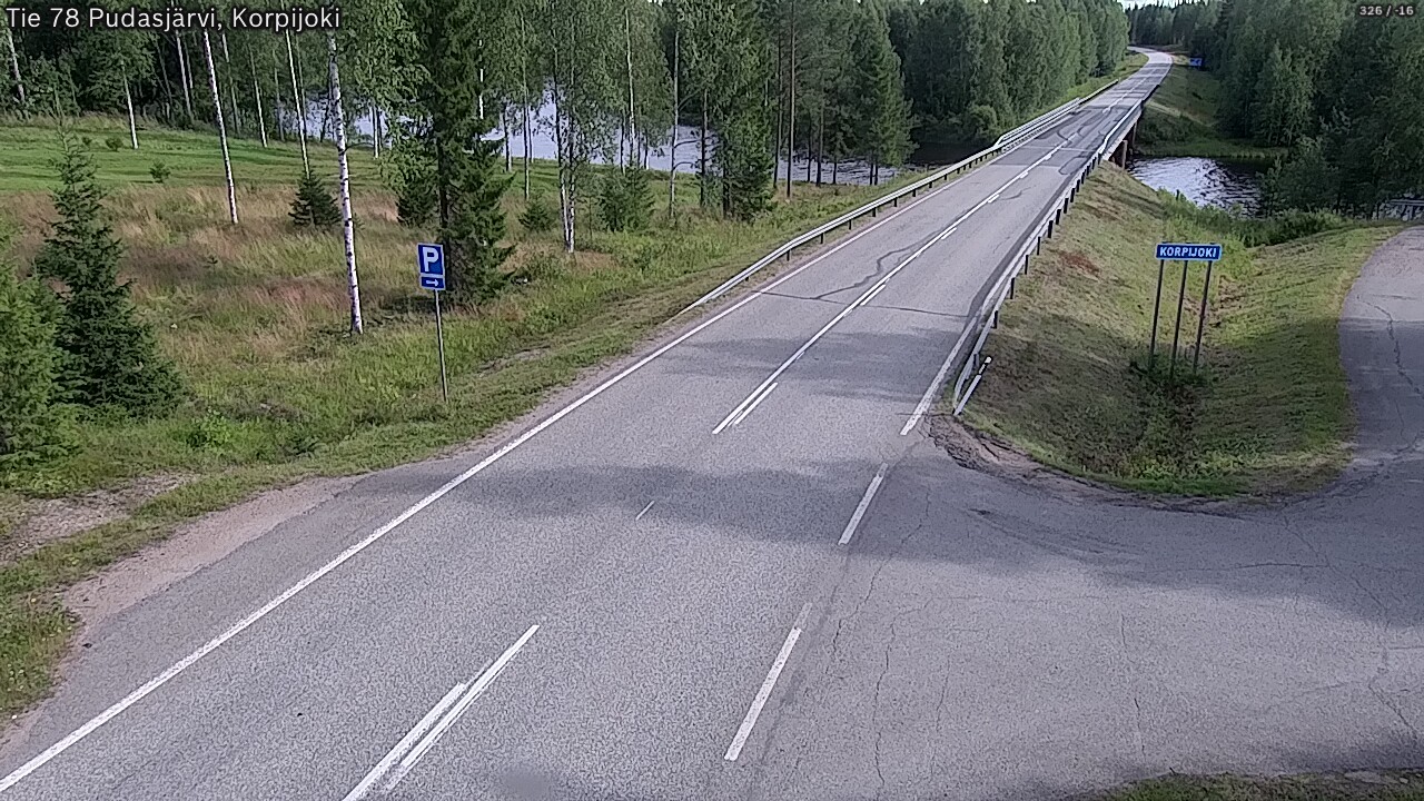 Weather Camera Image Road 78 Pudasjärvi, Korpijoki, Pudasjärvi, Pohjois-Pohjanmaa