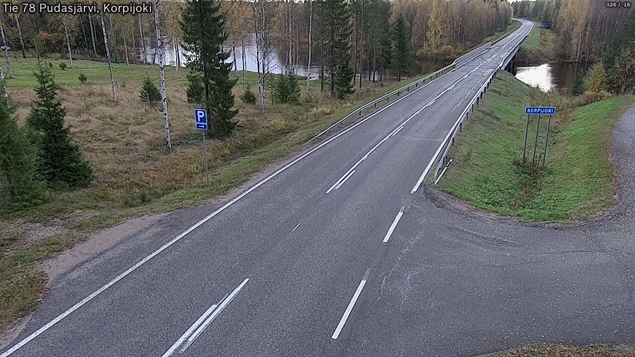 Weather Camera Image Road 78 Pudasjärvi, Korpijoki, Pudasjärvi, Pohjois-Pohjanmaa
