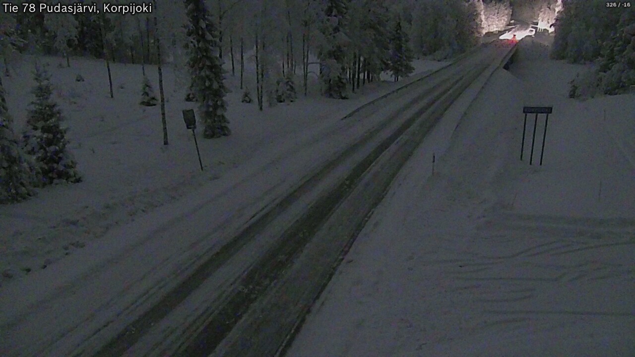 Kelikamerat Kuva Tie 78 Pudasjärvi, Korpijo, Pudasjärvi, Pohjois-Pohjanmaa