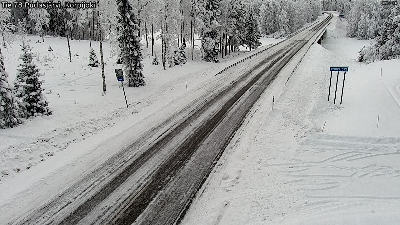 Kelikamerat Kuva Tie 78 Pudasjärvi, Korpijo, Pudasjärvi, Pohjois-Pohjanmaa