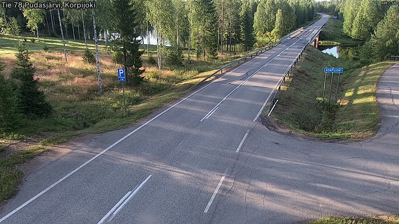 Weather Camera Image Väg 78 Pudasjärvi, Korpijoki, Pudasjärvi, Pohjois-Pohjanmaa