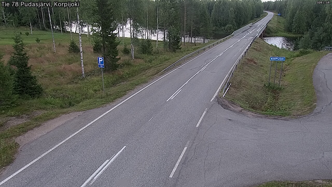 Weather Camera Image Väg 78 Pudasjärvi, Korpijoki, Pudasjärvi, Pohjois-Pohjanmaa