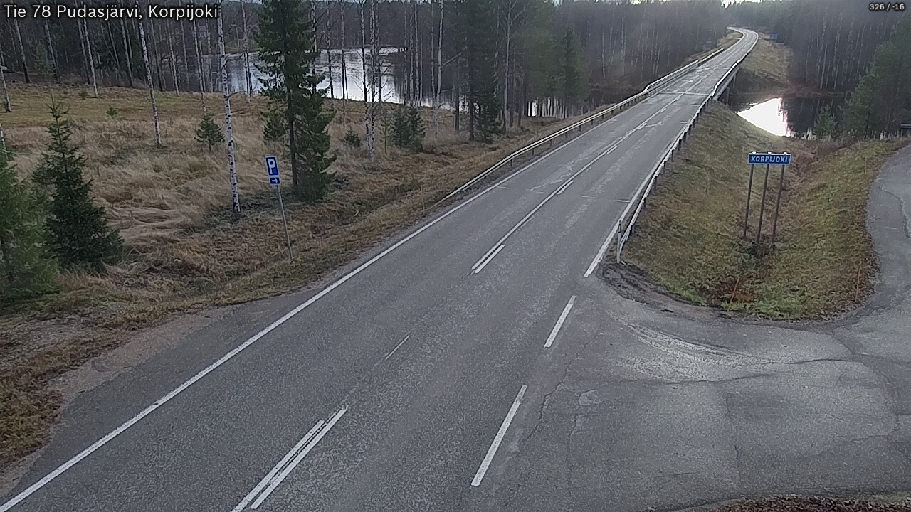 Kelikamerat Kuva Tie 78 Pudasjärvi, Korpijo, Pudasjärvi, Pohjois-Pohjanmaa