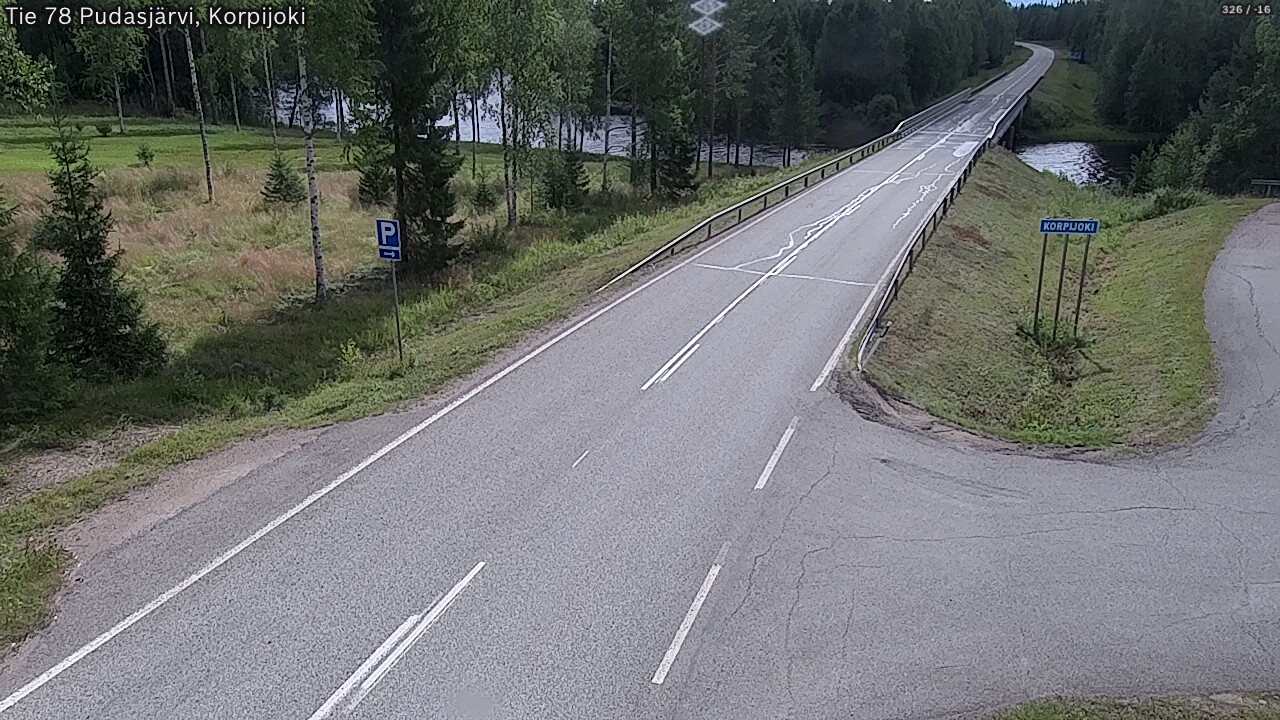 Weather Camera Image Väg 78 Pudasjärvi, Korpijoki, Pudasjärvi, Pohjois-Pohjanmaa