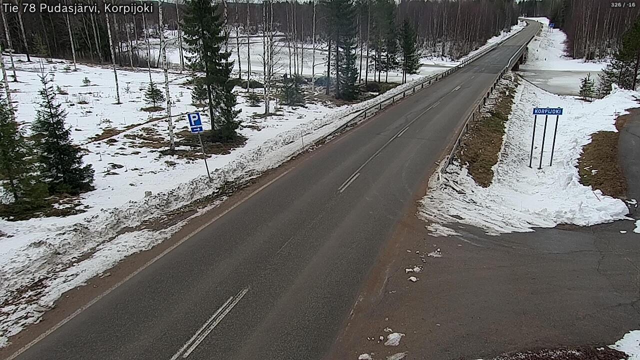 Kelikamerat Kuva Tie 78 Pudasjärvi, Korpijo, Pudasjärvi, Pohjois-Pohjanmaa