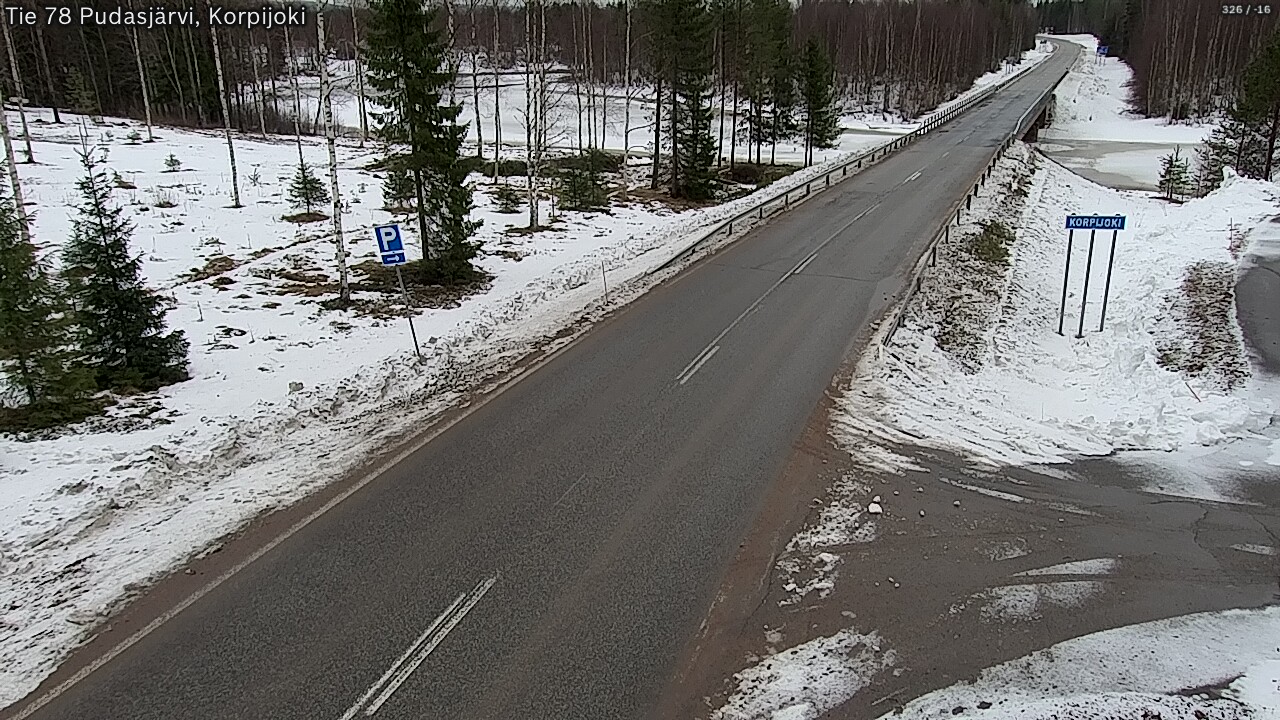 Kelikamerat Kuva Tie 78 Pudasjärvi, Korpijo, Pudasjärvi, Pohjois-Pohjanmaa