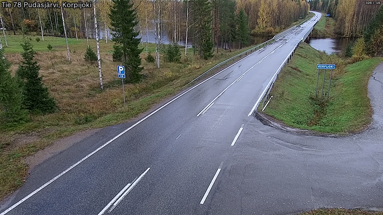 Weather Camera Image Road 78 Pudasjärvi, Korpijoki, Pudasjärvi, Pohjois-Pohjanmaa