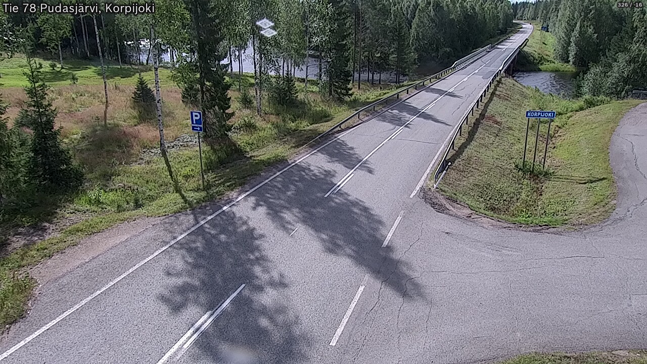 Weather Camera Image Väg 78 Pudasjärvi, Korpijoki, Pudasjärvi, Pohjois-Pohjanmaa