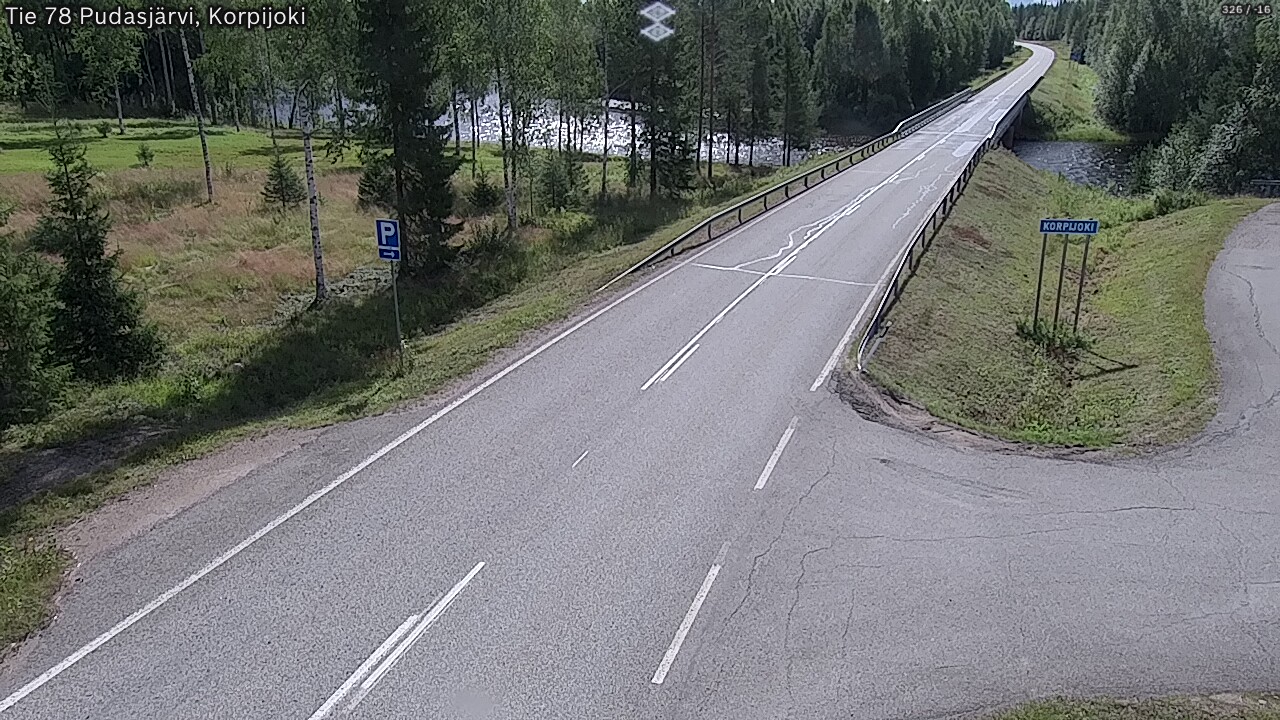 Weather Camera Image Väg 78 Pudasjärvi, Korpijoki, Pudasjärvi, Pohjois-Pohjanmaa