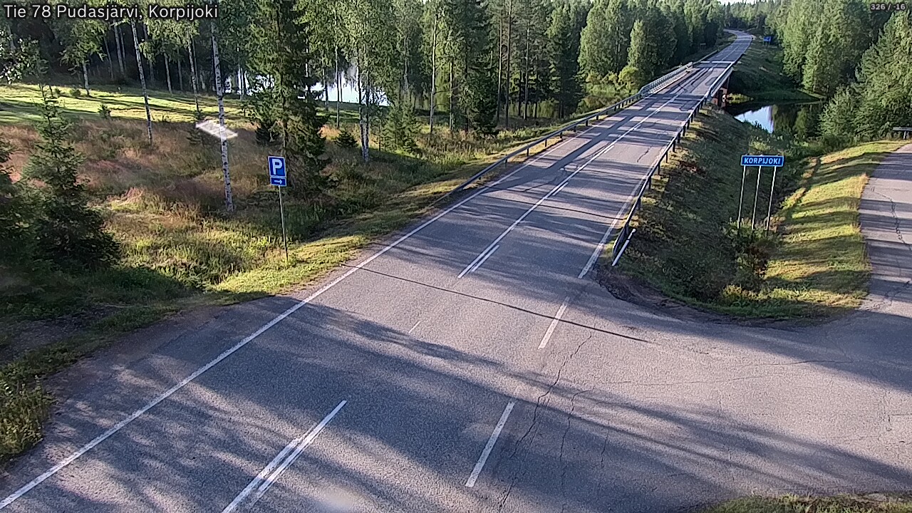 Weather Camera Image Väg 78 Pudasjärvi, Korpijoki, Pudasjärvi, Pohjois-Pohjanmaa