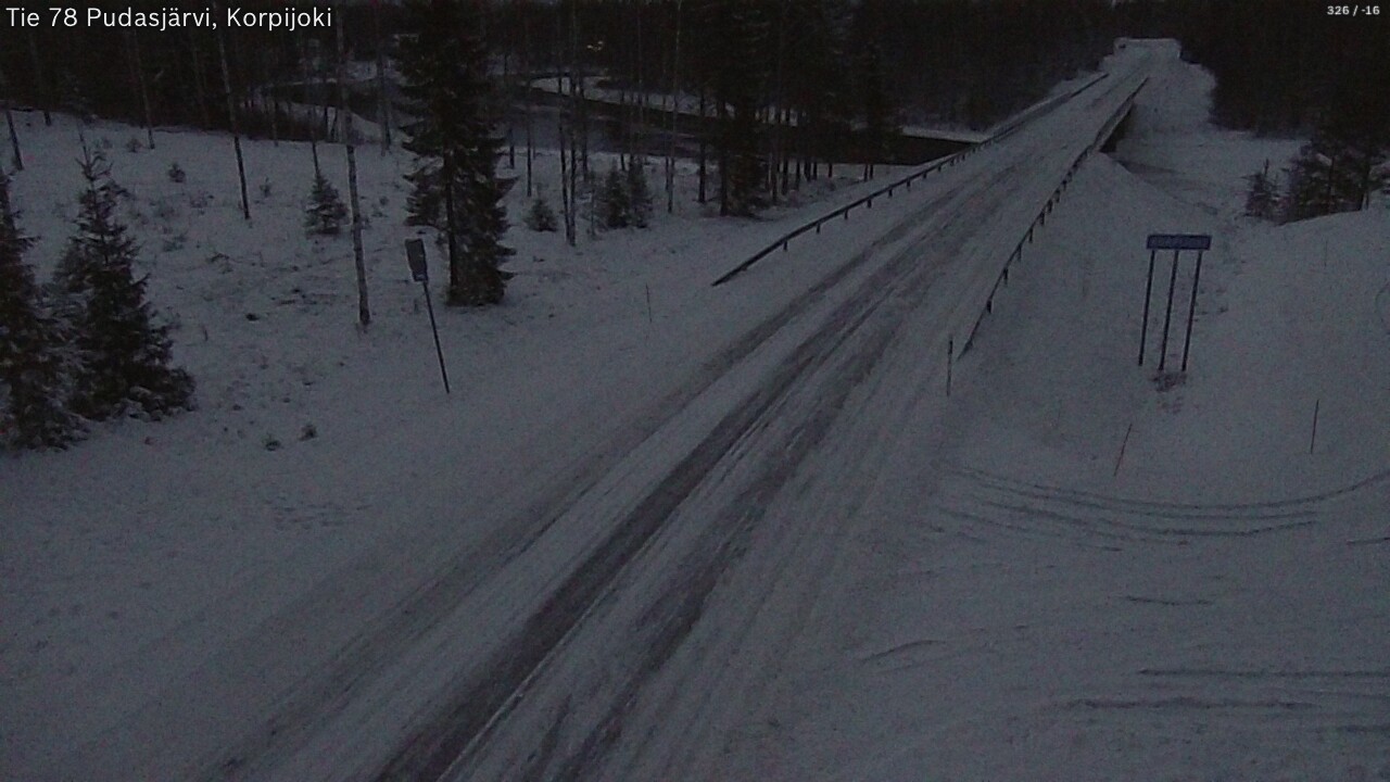 Kelikamerat Kuva Tie 78 Pudasjärvi, Korpijo, Pudasjärvi, Pohjois-Pohjanmaa