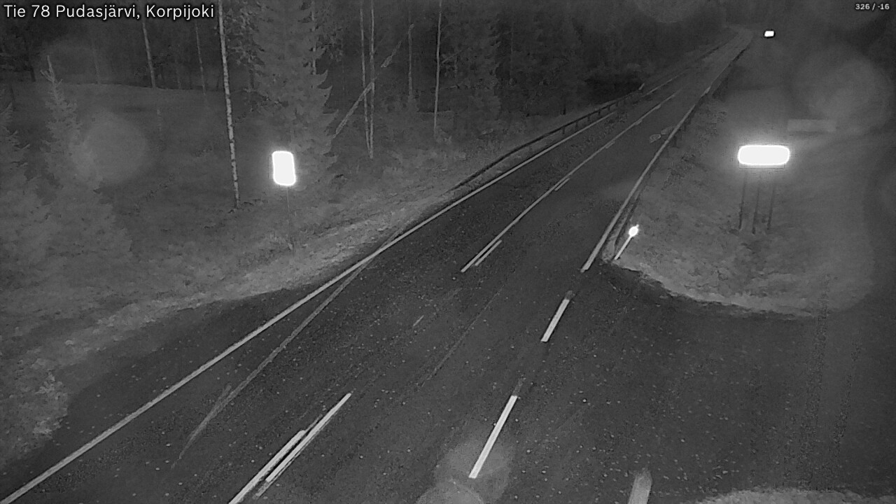 Weather Camera Image Road 78 Pudasjärvi, Korpijoki, Pudasjärvi, Pohjois-Pohjanmaa