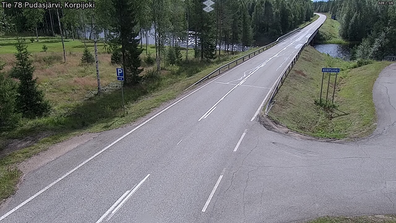 Weather Camera Image Väg 78 Pudasjärvi, Korpijoki, Pudasjärvi, Pohjois-Pohjanmaa