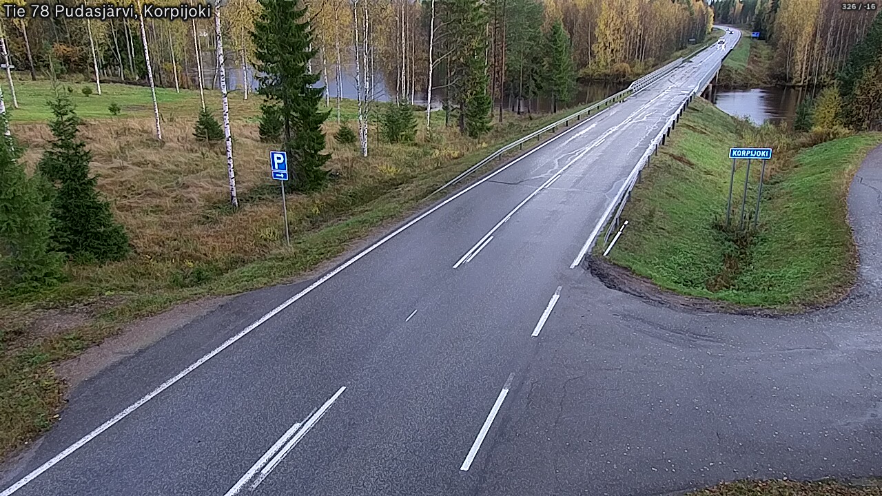 Weather Camera Image Road 78 Pudasjärvi, Korpijoki, Pudasjärvi, Pohjois-Pohjanmaa