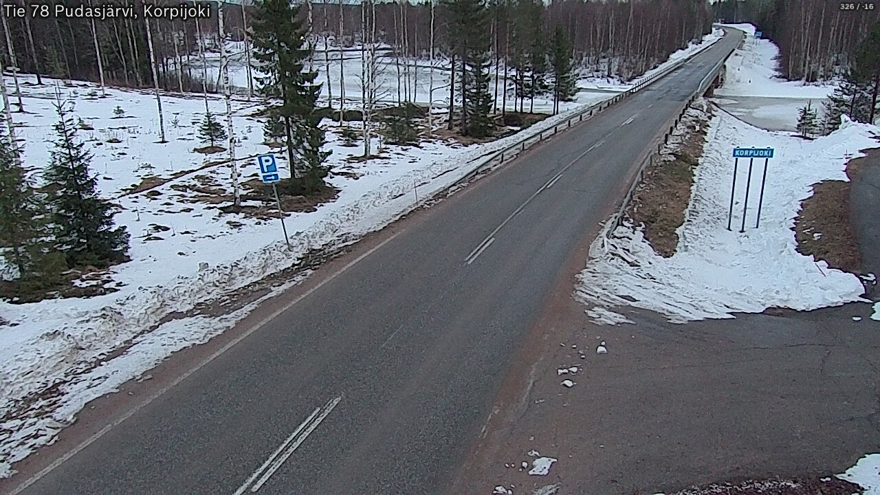 Kelikamerat Kuva Tie 78 Pudasjärvi, Korpijo, Pudasjärvi, Pohjois-Pohjanmaa