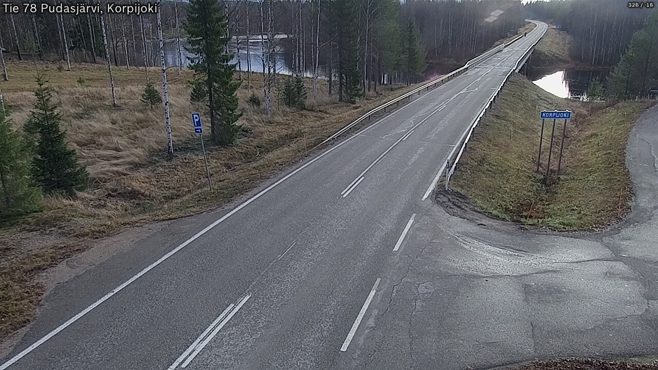 Kelikamerat Kuva Tie 78 Pudasjärvi, Korpijo, Pudasjärvi, Pohjois-Pohjanmaa