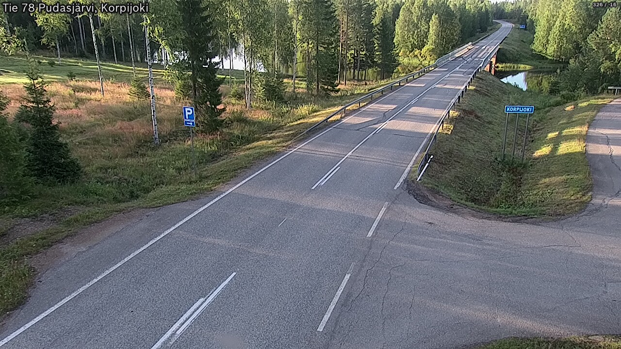 Weather Camera Image Väg 78 Pudasjärvi, Korpijoki, Pudasjärvi, Pohjois-Pohjanmaa