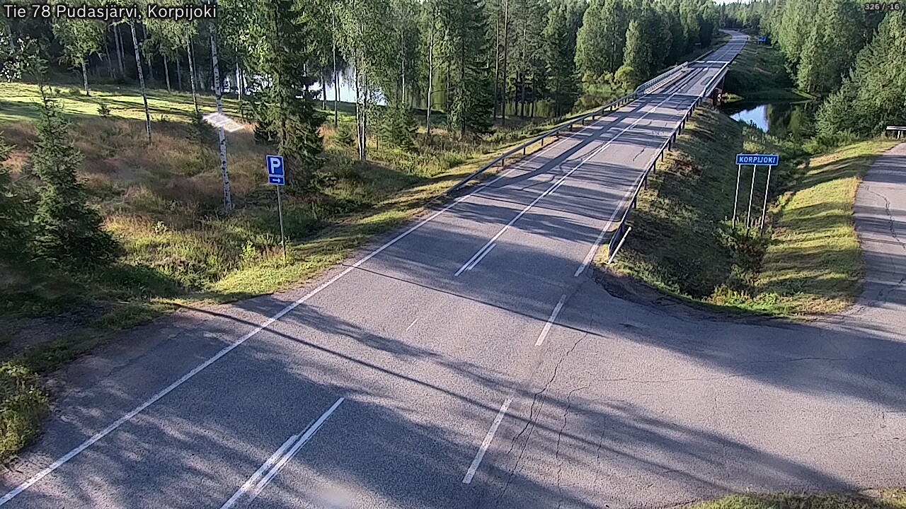 Weather Camera Image Väg 78 Pudasjärvi, Korpijoki, Pudasjärvi, Pohjois-Pohjanmaa