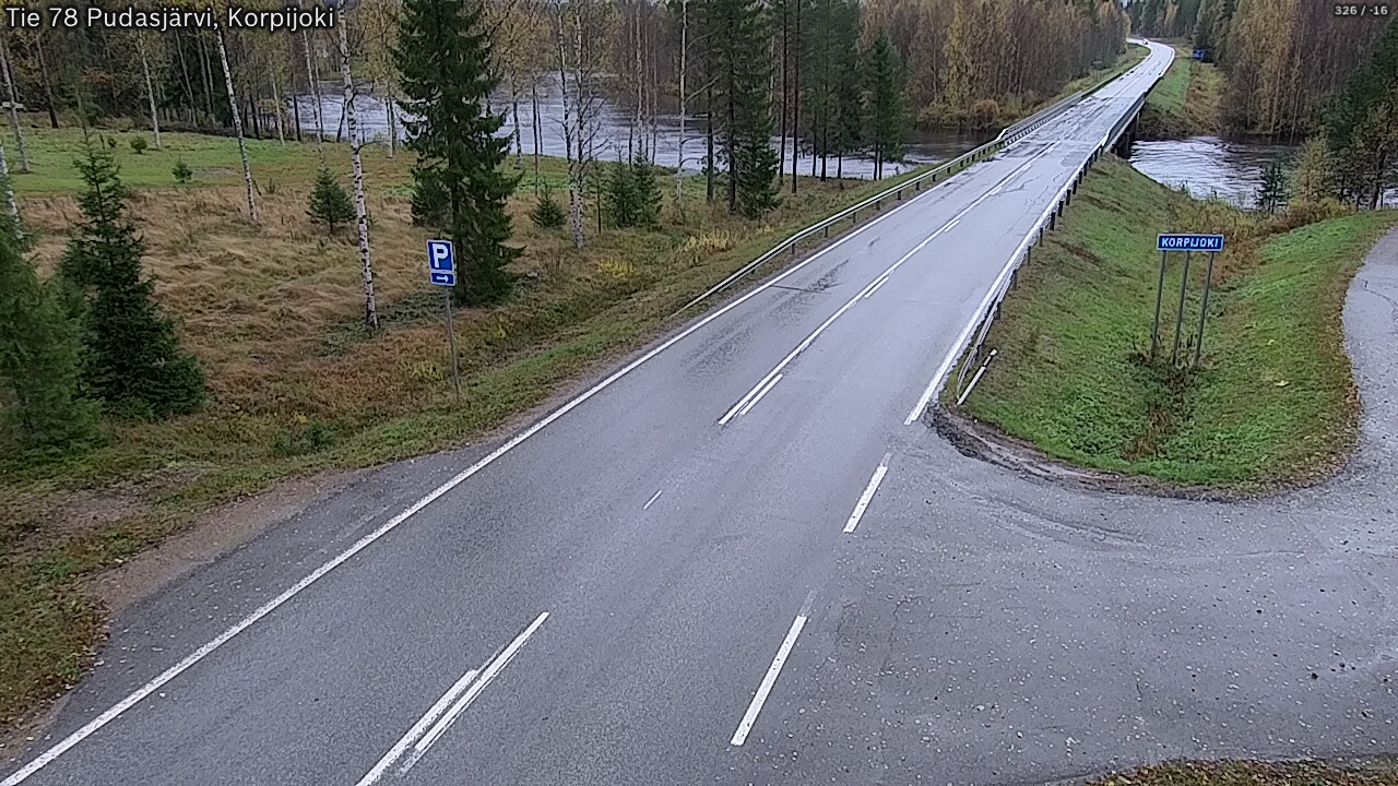 Weather Camera Image Väg 78 Pudasjärvi, Korpijoki, Pudasjärvi, Pohjois-Pohjanmaa