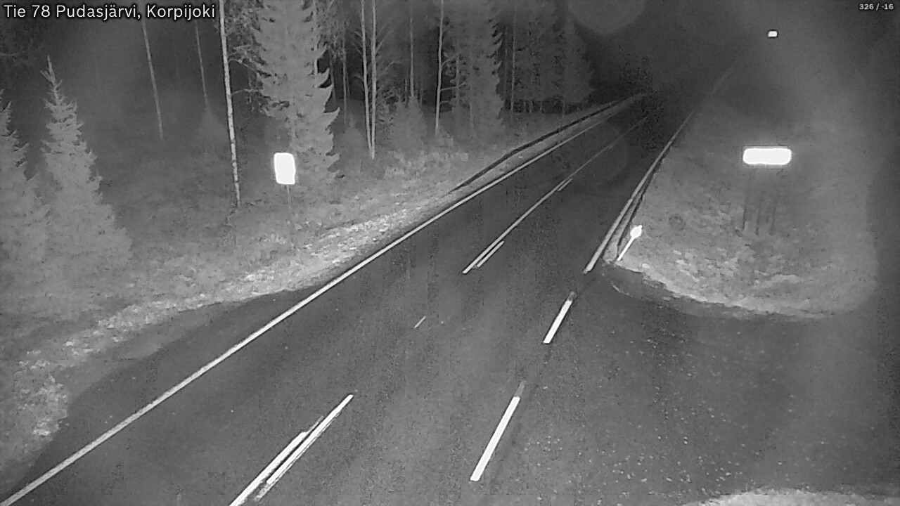 Weather Camera Image Road 78 Pudasjärvi, Korpijoki, Pudasjärvi, Pohjois-Pohjanmaa