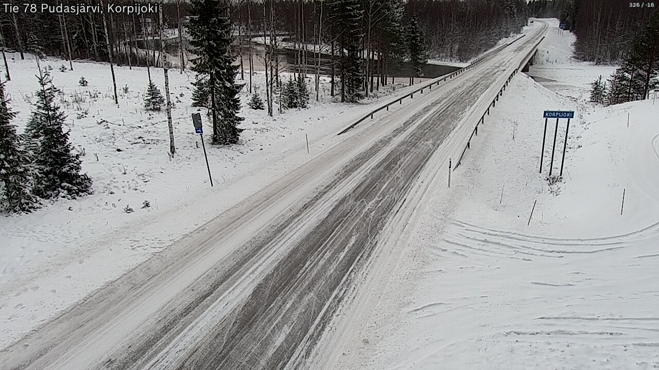 Kelikamerat Kuva Tie 78 Pudasjärvi, Korpijo, Pudasjärvi, Pohjois-Pohjanmaa