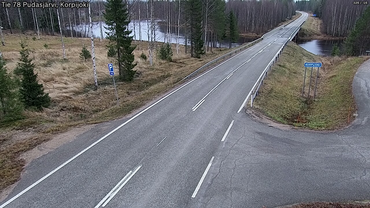 Kelikamerat Kuva Tie 78 Pudasjärvi, Korpijo, Pudasjärvi, Pohjois-Pohjanmaa