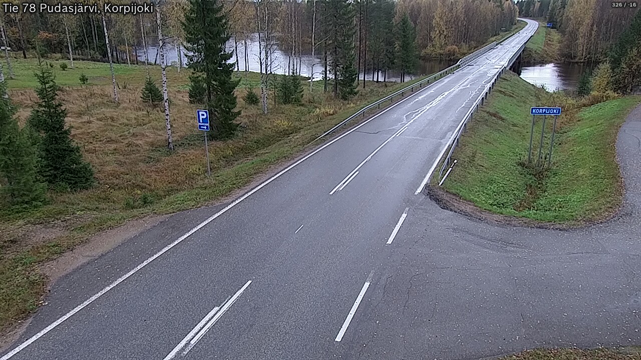 Weather Camera Image Road 78 Pudasjärvi, Korpijoki, Pudasjärvi, Pohjois-Pohjanmaa