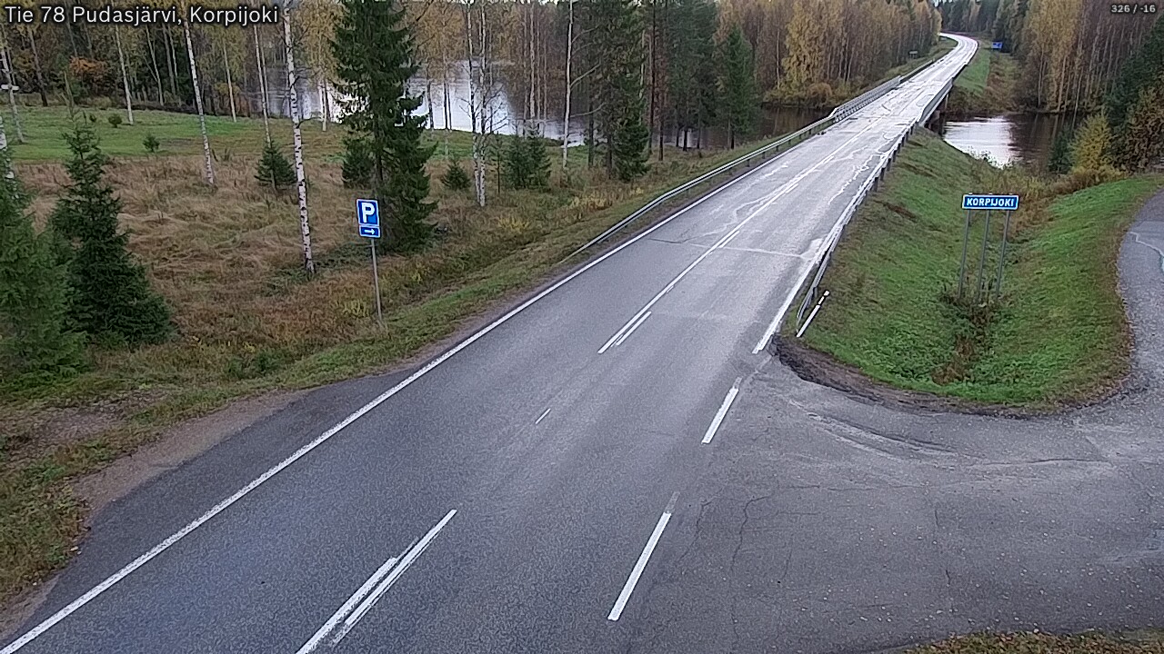 Weather Camera Image Road 78 Pudasjärvi, Korpijoki, Pudasjärvi, Pohjois-Pohjanmaa