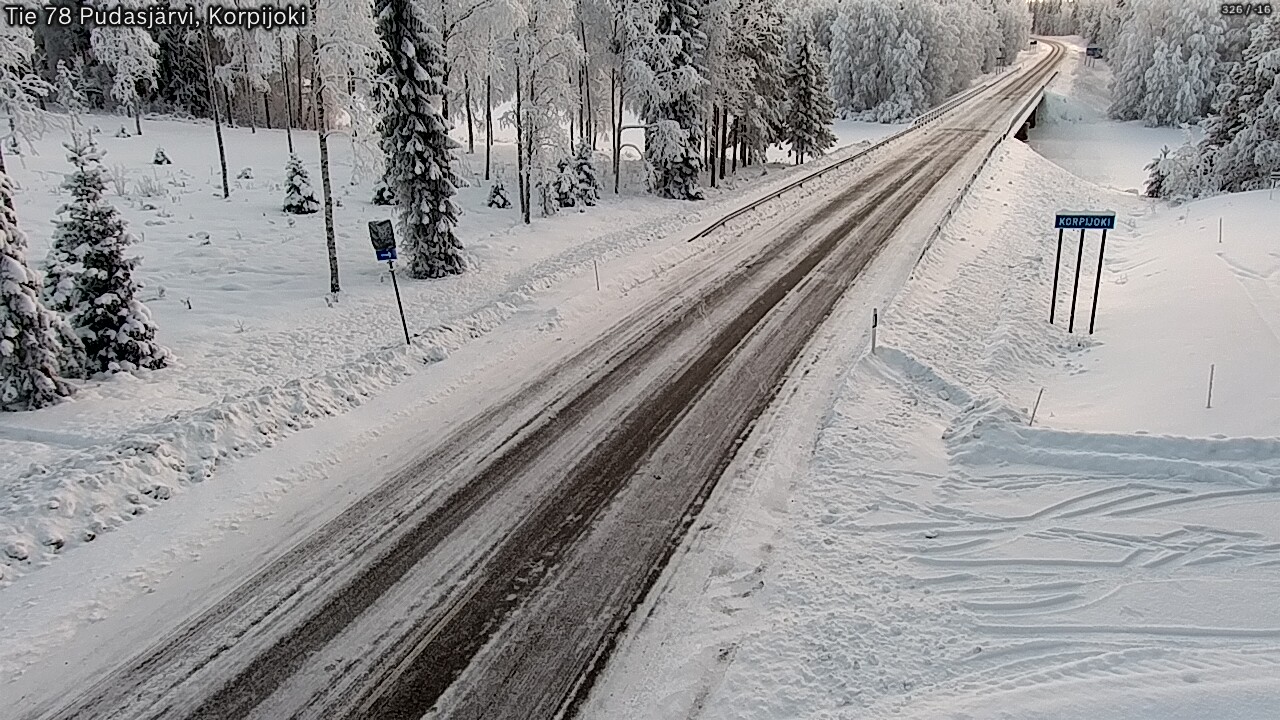Kelikamerat Kuva Tie 78 Pudasjärvi, Korpijo, Pudasjärvi, Pohjois-Pohjanmaa