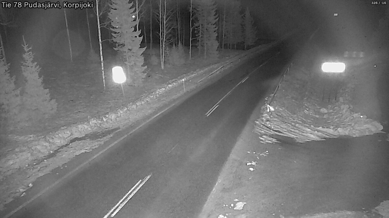 Kelikamerat Kuva Tie 78 Pudasjärvi, Korpijo, Pudasjärvi, Pohjois-Pohjanmaa