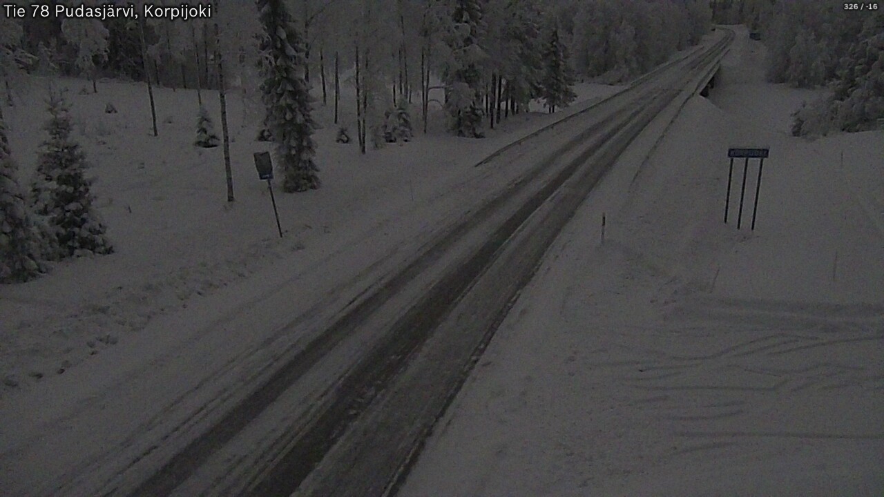 Kelikamerat Kuva Tie 78 Pudasjärvi, Korpijo, Pudasjärvi, Pohjois-Pohjanmaa