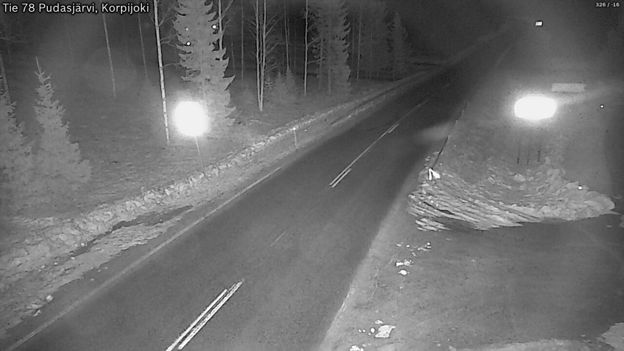 Kelikamerat Kuva Tie 78 Pudasjärvi, Korpijo, Pudasjärvi, Pohjois-Pohjanmaa