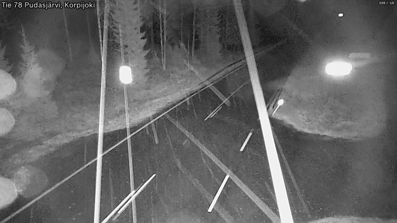 Weather Camera Image Road 78 Pudasjärvi, Korpijoki, Pudasjärvi, Pohjois-Pohjanmaa
