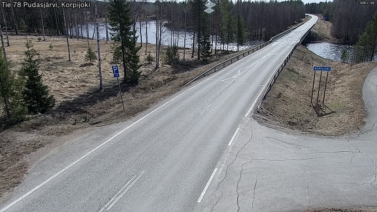 Kelikamerat Kuva Tie 78 Pudasjärvi, Korpijo, Pudasjärvi, Pohjois-Pohjanmaa