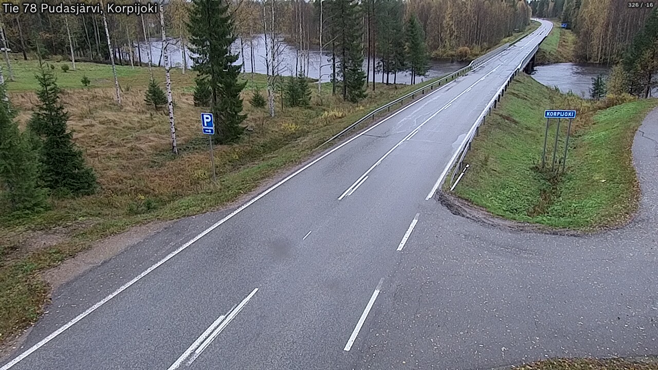 Weather Camera Image Väg 78 Pudasjärvi, Korpijoki, Pudasjärvi, Pohjois-Pohjanmaa