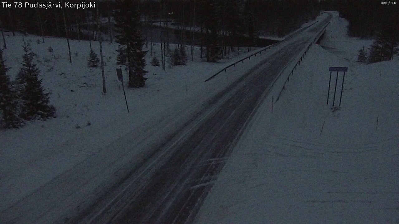 Kelikamerat Kuva Tie 78 Pudasjärvi, Korpijo, Pudasjärvi, Pohjois-Pohjanmaa
