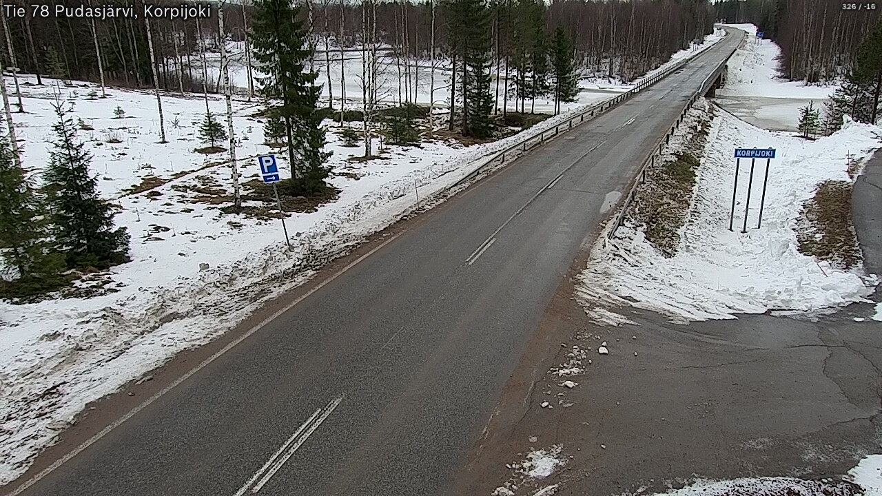 Kelikamerat Kuva Tie 78 Pudasjärvi, Korpijo, Pudasjärvi, Pohjois-Pohjanmaa