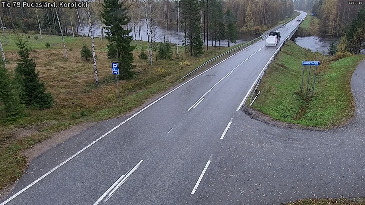 Weather Camera Image Väg 78 Pudasjärvi, Korpijoki, Pudasjärvi, Pohjois-Pohjanmaa