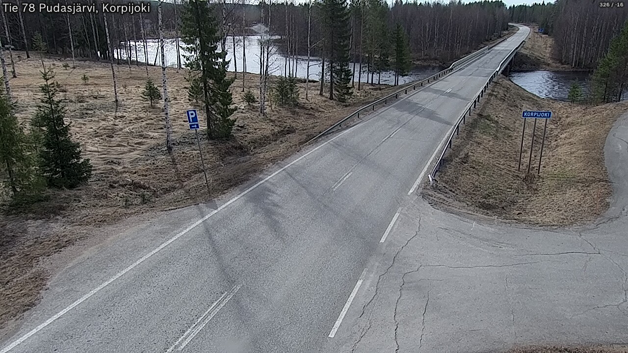 Kelikamerat Kuva Tie 78 Pudasjärvi, Korpijo, Pudasjärvi, Pohjois-Pohjanmaa