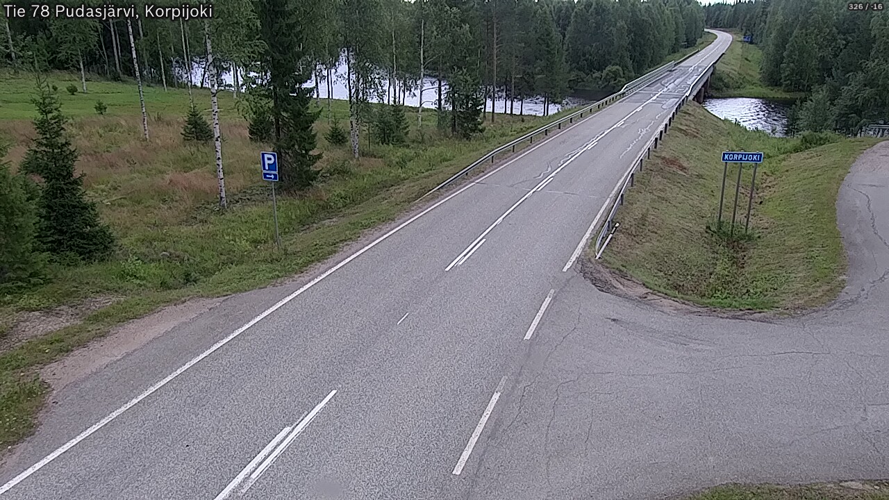 Weather Camera Image Väg 78 Pudasjärvi, Korpijoki, Pudasjärvi, Pohjois-Pohjanmaa