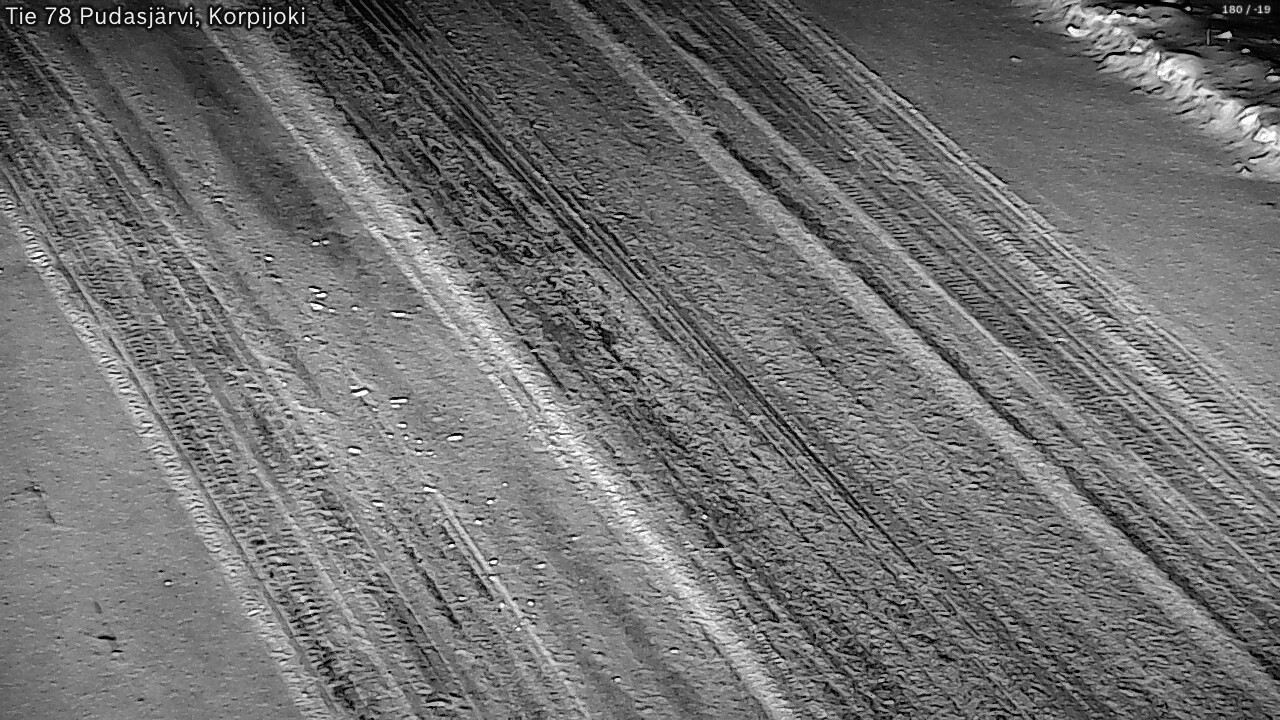 Weather Camera Image Road 78 Pudasjärvi, Korpijoki, Pudasjärvi, Pohjois-Pohjanmaa