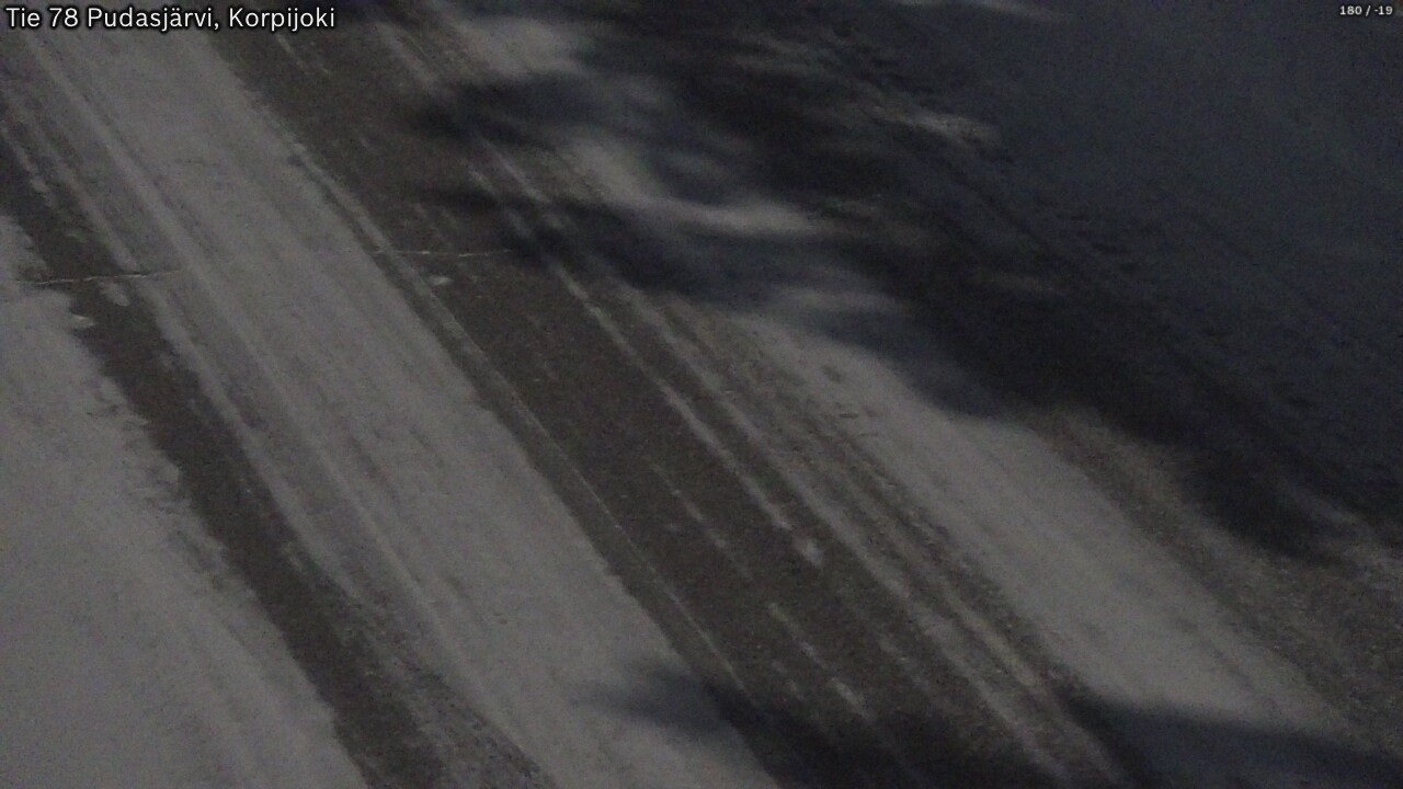 Weather Camera Image Väg 78 Pudasjärvi, Korpijoki, Pudasjärvi, Pohjois-Pohjanmaa